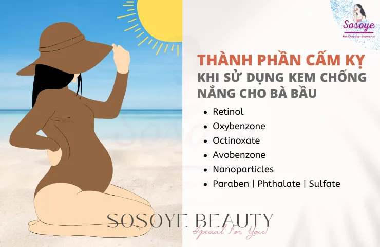 Những thành phần cấm kỵ khi sử dụng kem chống nắng cho bà bầu